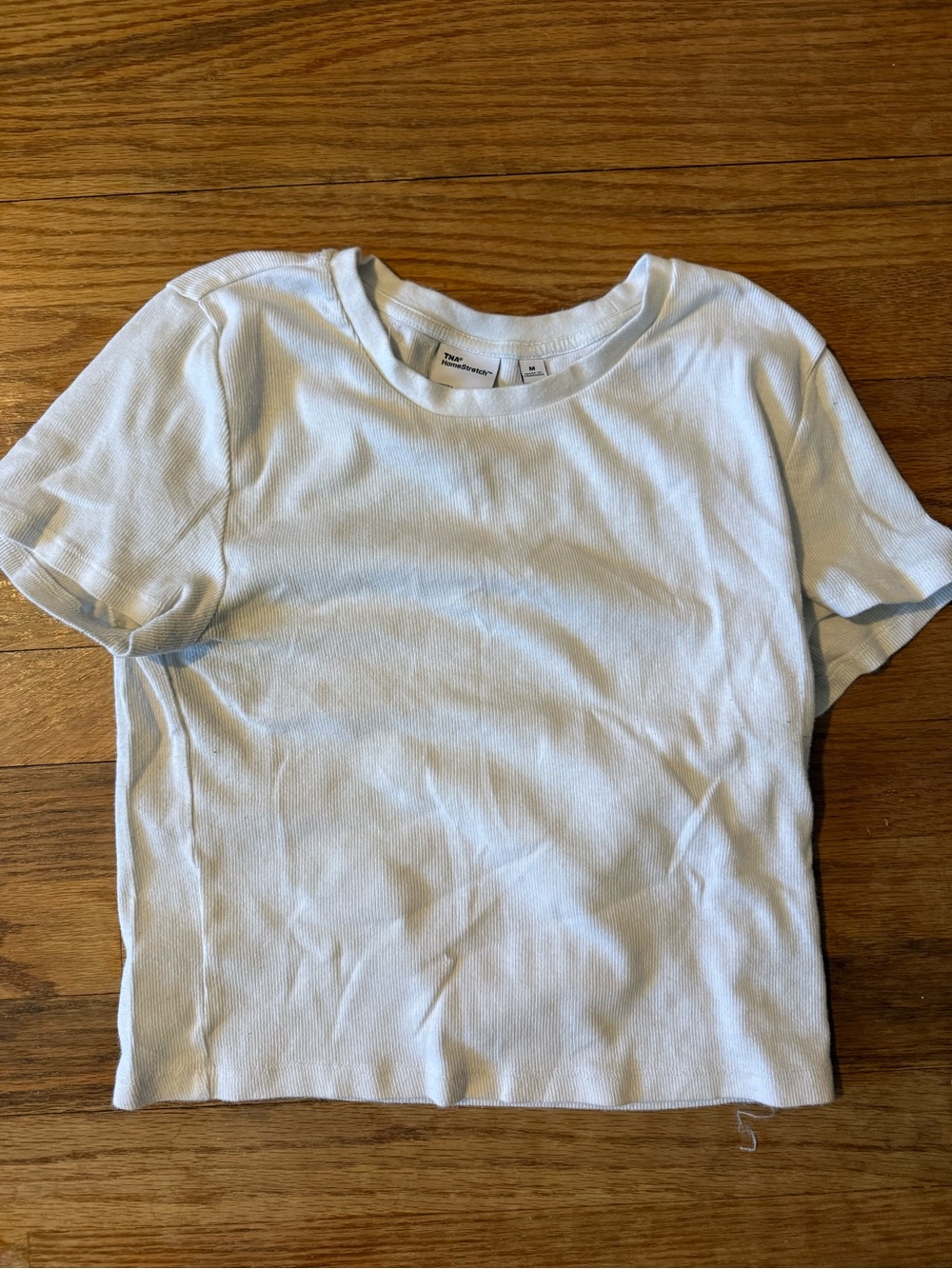 TNA white Short Sleeve Ribbed Tee